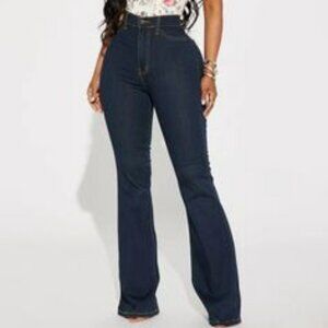Deep In My Soul Flare Jeans - Dark Denim